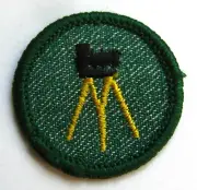 RARE Girl Scout 1955-1960 PHOTOGRAPHY BADGE Tripod Camera Photographer Patch NEW
