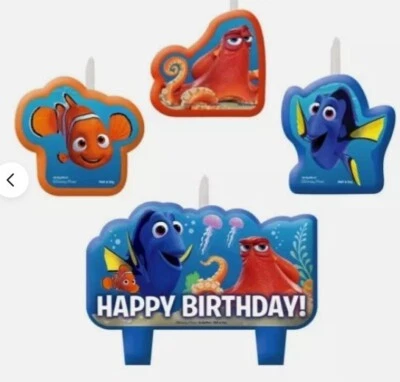 Finding Dory Birthday Candle Set 4 Piece Party Supplies.