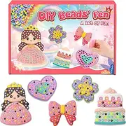 YoFellas DIY Bead Art & Mosaic Kit for Kids Ages 6-12 – Complete Craft Set with Bead Pens, Colorful Templates, and Fun Stencils – Creative Arts & Crafts Activity for Boys and Girls (5PCS)