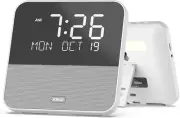Alarm Clock Radio Bluetooth Speaker FM Radio with Clear Hifi Sound Quality, Natu
