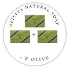 Apivita Natural Soap Olive 3x125 gr,Base 100% Olive Oil, Honey, Geranium,99% Nat