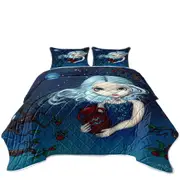 Cool Zodiac Art Aquarius Night Girl Coverlet
