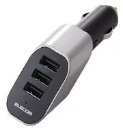 ELECOM Car Cigarette Socket car supplies iPhone android USB port 3 4.8A F/S NEW