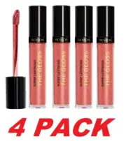 Revlon Super Lustrous The Gloss LipGloss Blissed Out 246 Glossy Bright Coral 4PK