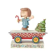 Peanuts By Jim Shore - Christmas Peppermint Patty Train - Skating Shenanigans