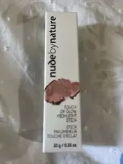 Nude By Nature ROSE Touch Of Glow Highlight Stick Full Size 10g 0.35 Oz NEW NIB