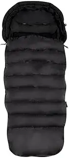 Silver Cross - Jet 5 Footmuff - Pram Accessories - Stroller Footmuff - Foot Warmer - Water Resistant - Black