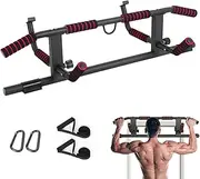 Pull Up Bar Doorway with Ergonomic Grip, Door Frame Pull up Bar Doorway Chin up Bar, with Professional Training Suspension Strap Set, Multi-Angle Grip for Home Gym Exercise