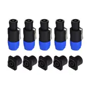 5 set NL4FC & NL4MP Speakon Connector 4 Pole Cable Mount Replacement for Neutrik