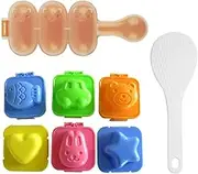 SQdeal HG6 Cartoon Cute Boil Egg Sushi Rice Decorating Mold, Rice Ball Mold Mould (Pack of 8)