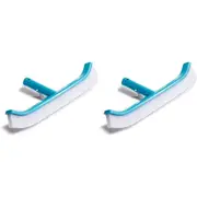 2PK Intex 16" Curved Outdoor Pool Wall Cleaning/Maintenance Brush 43x8x16cm