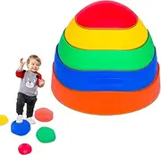 Kids Balance Stones - Obstacle Course Toy, Pathway Stones for Kids | Pp Backyard Exploration Toys, Promoting Children's Coordination Skills Obstacle Courses Sensory Toys for Toddler
