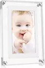 32GB FRAMEO WiFi Digital Photo Frame, 5 Inch Acrylic Clear Electronic Digital Pi