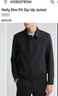 Hugo Boss HELLY Mens Super-Flex Wool Blend Bomber Jacket 38R Nordstrom $445 NWT