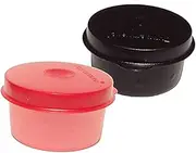 [Tupperware] Smidgets Replacement Condiment Bowls for Bagel Keeper Red Black Set