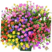Artificial Plants Outdoor, 20PCS Artificial Flowers, UV Resistant Fake