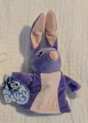 Bluey Friends Bob Bilby The Kangaroo 8" Plush Puppet Purple Stuffed Animal NEW