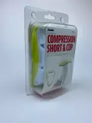 Franklin Compression Short & Cup, White, Youth L/XL (Factory Sealed New)