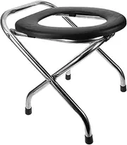 KOMBIUDA Elderly Toilet Seat Folding Design Portable Stool for Seniors Commode for Pregnant Stable Non-slip