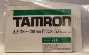 Tamron AF35-90mm F/3.8-5.6 Model 63D Owner's Manual Brand New!