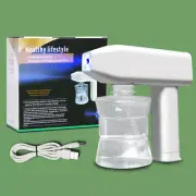 300ML Portable Blue Light Nano Steam Spray Sprayer Home Office Car Disinfection