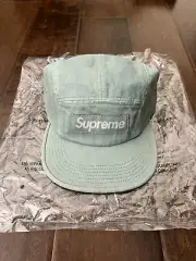 Supreme SS24 Denim Camp Cap Mint Green One Size New IN HAND
