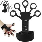 Finger Strengthener 6.6/8.8/11/13/17/21LB Silicone Finger Exerciser Hand DeKdf♪