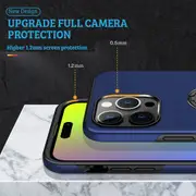 iPhone 11 Pro Compatible Case Cover With Magnetic Ring Holder Shockproof - Navy