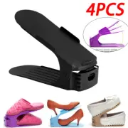 1-4Pcs Shoe Slots Organizer, Adjustable Shoe Support Rack, Double Layer Stack Sh