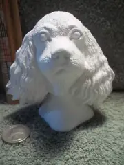 Cocker Spaniel Dog Head Bust Ceramic Bisque U-Paint Ready To Paint Nowell