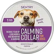Sentry Calming Collar for Dogs, Anxiety Reducing Pheromone Collar, Releases Pheromones for 30 Days, Helps Calm During Loud Noises and Separation, 1 Count