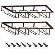 Wine Glasses Rack Under Cabinet Stemware Rack, Wine Glass Hanger Rack Wire Wi...