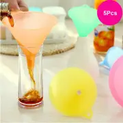 5 PCS Colorful Plastic Funnel Medium Large Variety Liquid Oil Kitchen Set US