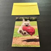 Avanti Press White Dog Running With Cap Puppy Father's Day Card