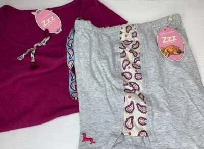 NEW WITH TAGS LADIES PETER ALEXANDER BORDEAUX PAISLEY SET