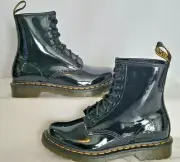 Dr. Marten Womens 1460 Patent Leather Black Boots Size 6
