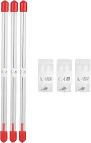 Airbrush Needle Nozzle Kit Stainless Steel Plastic 0.4mm Replacement Parts for Spray Gun Paint Spray Pen 3 Sets Durable Easy to Install with Marked Storage Containers