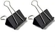 Medium Black Paper Binder Clips Clamp Coideal 24 Pack 1.26 inch Metal Bulldog Clip Photo File Paper Document Clip Holder Organizer for Office Home (32mm)