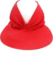 [Cocobla] Women Sun Visor Hats Empty Top Sun Hat UV Protection Summer Outdoor Sunhat Sport Beach Baseball Elastic Sun Hats
