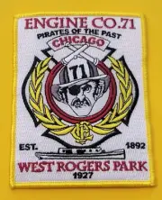 CHICAGO ILLINOIS FIRE DEPARTMENT ENGINE COMPANY 71 WEST ROGERS PARK PATCH