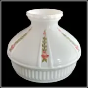 ALADDIN LAMP PART # N663 OPAL CASED GLASS RED ROSE SHADE 10 inch FITTER - NEW