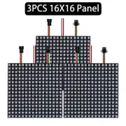 1~3PCS WS2812B RGB LED Flexible 8X8 16X16 8X32 Pixel Panel Strip Matrix Screen W