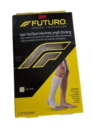 Futuro Open Toe/Open Heel Knee Length Stocking Firm Size: Medium