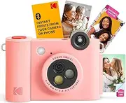 KODAK Smile+ 2 x 3 inch Wireless Digital Instant Print Camera with Effect Changing Lens, Adhesive Back, Zinc Printing Technology, Compatible with iOS and Android Devices