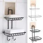 304 Stainless Steel Soap Dispenser Soap Box Soap Storage Rack Drain Soap Holder