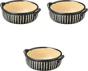 Set of 3, Irori Gratin with Ears, 6.7 x 5.5 x 2.0 inches (17 x 14 x 5 cm) | Setomonohonpo