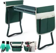 Upgraded Foldable Garden Kneeler and Seat with Cultivator Hoe Garden Tool New