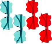 [OATIPHO] Frameless Trendy Sunglasses Apples Shaped Rimless Party Glasses Decorative Photo Booth Props