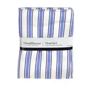 Tea Towel Set/4 Marine & Midnight Stripe