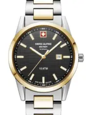 Swiss Alpine Military 7767.1147 Ladies Watch Argos two tone black 34mm 10ATM